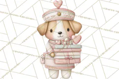 Puppy Post Office Clipart PNG Valentine Mail Dog Clip Art. Product Image 4
