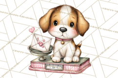 Puppy Dog Clipart PNG, Valentine Mail Carrier Clip Art Product Image 5