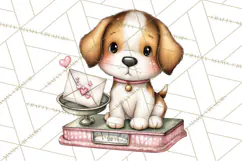 Puppy Dog Clipart PNG, Valentine Mail Carrier Clip Art Product Image 5