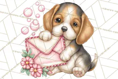 Puppy Dog Clipart PNG, Valentine Mail Carrier Clip Art Product Image 3