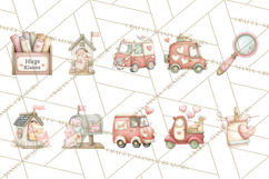 Puppy Post Office Clipart PNG Valentine Mail Dog Clip Art. Product Image 4