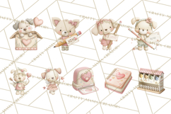 Puppy Post Office Clipart PNG Valentine Mail Dog Clip Art. Product Image 9