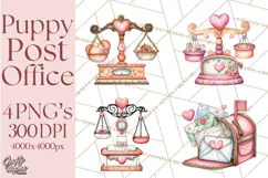Puppy Dog Clipart PNG, Valentine Mail Carrier Clip Art Product Image 1