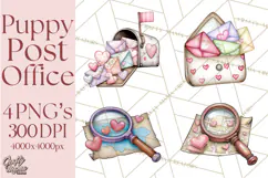 Puppy Dog Clipart PNG, Valentine Mail Carrier Clip Art Product Image 1