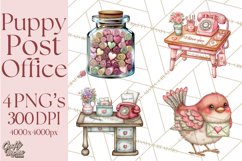 Puppy Dog Clipart PNG, Valentine Mail Carrier Clip Art Product Image 1