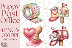 Puppy Dog Clipart PNG, Valentine Mail Carrier Clip Art Product Image 1