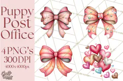Puppy Dog Clipart PNG, Valentine Mail Carrier Clip Art Product Image 1