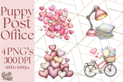 Puppy Dog Clipart PNG, Valentine Mail Carrier Clip Art Product Image 1