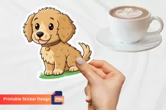 Puppy Sticker, Cute Dog Sticker, Puppy Love Sticker Product Image 1