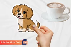 Puppy Sticker, Cute Dog Sticker, Puppy Love Sticker Product Image 1