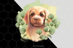 Puppy floral PNG Sublimation Product Image 2