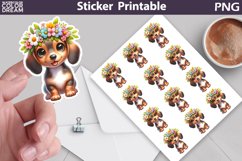 Dog Sticker Bundle | Puppy Flowers Sticker Printable Product Image 11