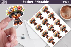 Dog Sticker Bundle | Puppy Flowers Sticker Printable Product Image 12