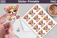 Dog Sticker Bundle | Puppy Flowers Sticker Printable Product Image 15