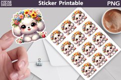 Dog Sticker Bundle | Puppy Flowers Sticker Printable Product Image 21