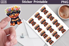 Dog Sticker Bundle | Puppy Flowers Sticker Printable Product Image 23