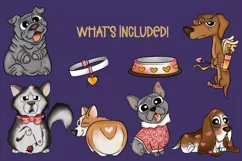 Puppy Love Bundle|Valentine Clipart|PNG Puppies & Elements Product Image 2