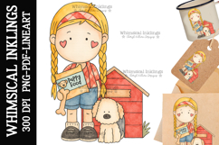 Puppy Paula Sublimation Clipart| DTF Clipart Product Image 1