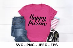 Happy Purim SVG. Traditional Jewish holiday Product Image 2