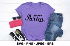 Happy Purim SVG. Traditional Jewish holiday Product Image 2