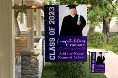 Graduation Garden Flag PNG Sublimation Design, Purple 2023 Product Image 4