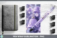 GorgeousPurple 3D Christmas Pen Wrap design.