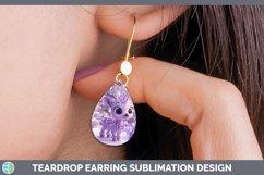 GorgeousPurple 3D Christmas Teardrop Earrings design.