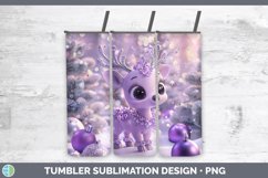 GorgeousPurple 3D Christmas Tumbler design.