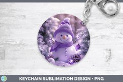 GorgeousPurple 3D Christmas Keychain design.