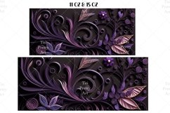 Purple 3D Mug Wrap Sublimation Designs, 3d Mug, Flowers Png