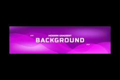Purple abstract wavy geometric horizontal banner design Product Image 2