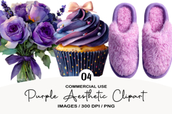 Purple Aesthetic Clipart PNG Product Image 1