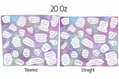 Tumbler Sublimation Affirmations Bundle, 20 oz tumbler wrap, Png Self Love
