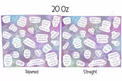 Tumbler Sublimation Affirmations Bundle, 20 oz tumbler wrap, Png Self Love