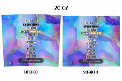 Purple Alcohol Ink Tumbler Sublimation Affirmations Bundle, 20 oz tumbler wrap, Png Self Love