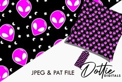 Purple Aliens Repeat Seamless Pattern - Paper, JPG, Pat File Product Image 2