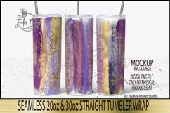 Purple and Gold Grunge Tumbler Wrap Seamless Tumbler PNG 