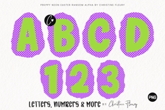 Polka Dots Neon Easter Ransom Alpha PNG Clipart Product Image 1