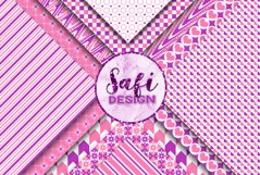 Digital Paper Backgrounds - Purple and Pink Patterns Product Image 3
