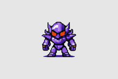 Purple Anime Mecha Design Vector Product Image 1