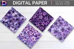 Purple Blooms Digital Paper Product Image 1
