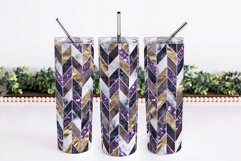Purple Chevron Skinny Tumbler Marble Geometric Wrap PNG 2