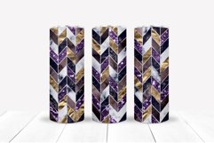 Purple Chevron Skinny Tumbler Marble Geometric Wrap PNG 3