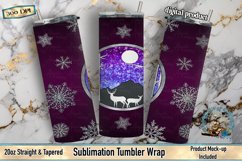 Winter Deer, Glitter Peekaboo, Tumbler Wrap, Sublimation Christmas