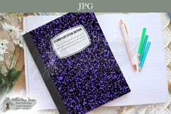 Color Composition Notebook Cover Pink, Purple &amp; Blue Product Image 4