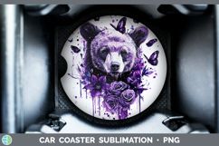 GorgeousPurple Drips Car Coaster design.
