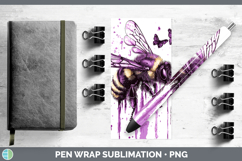 GorgeousPurple Drips Pen Wrap design.
