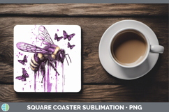 GorgeousPurple Drips Square Coaster design.