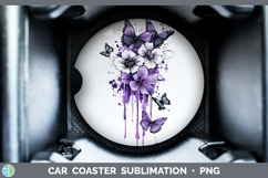 GorgeousPurple Drips Car Coaster design.