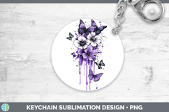 GorgeousPurple Drips Keychain design.